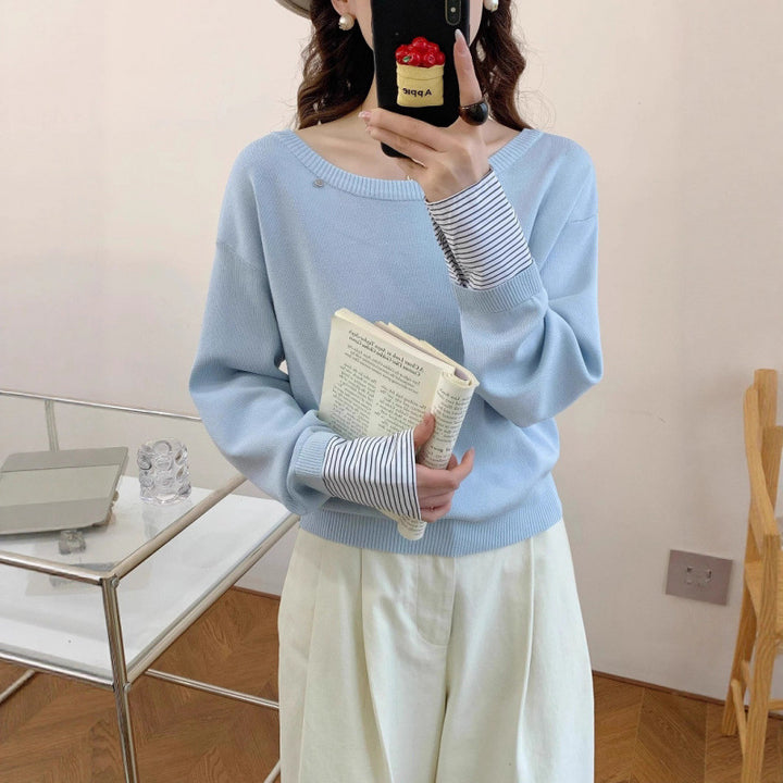 Pull décontracté pour femmes avec manches intérieures amovibles Chic & Stil