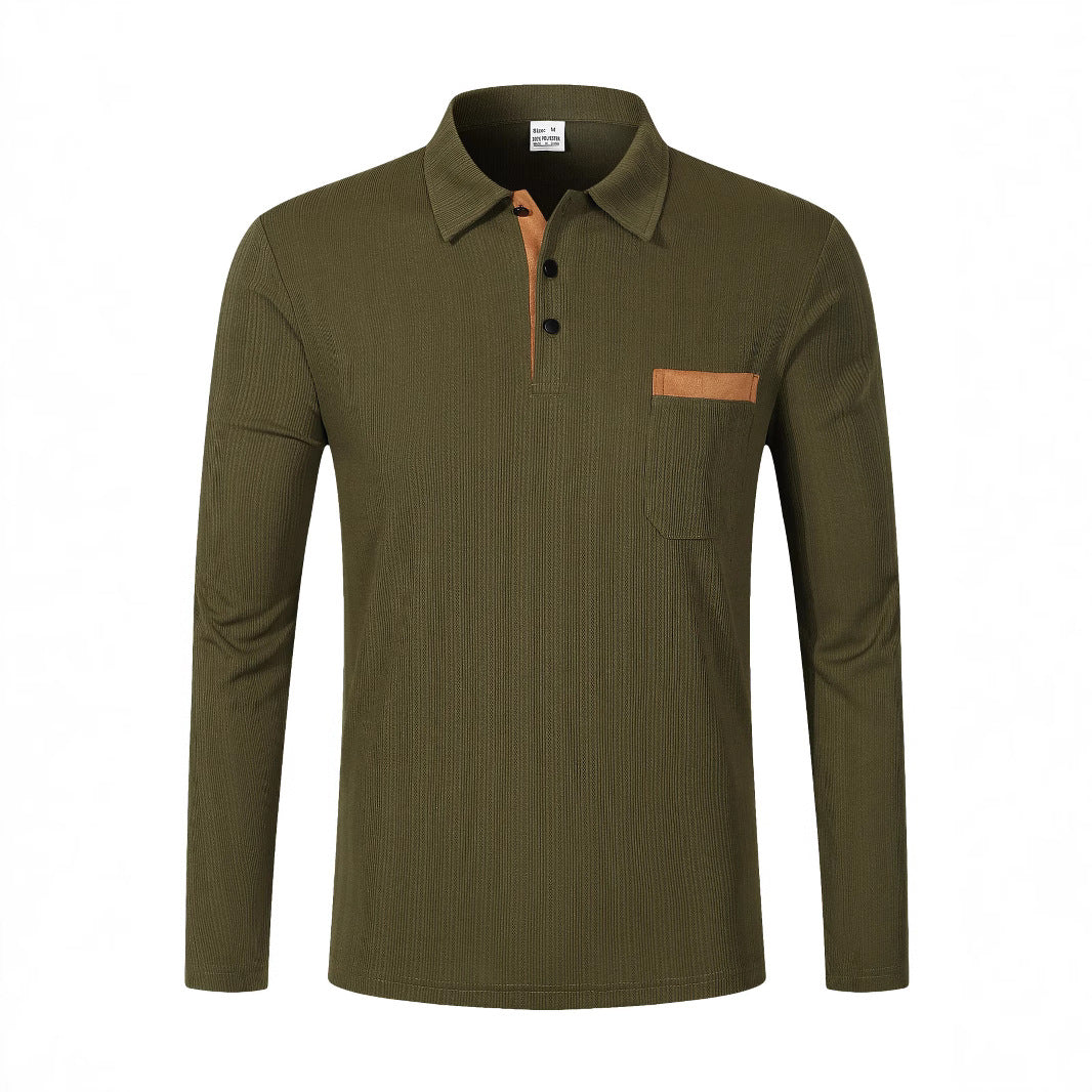 Men's long sleeve shirt in structured fabric with trendy accents Lune London