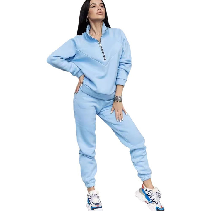 Women's sports training jacket with high collar and practical pockets Lune London