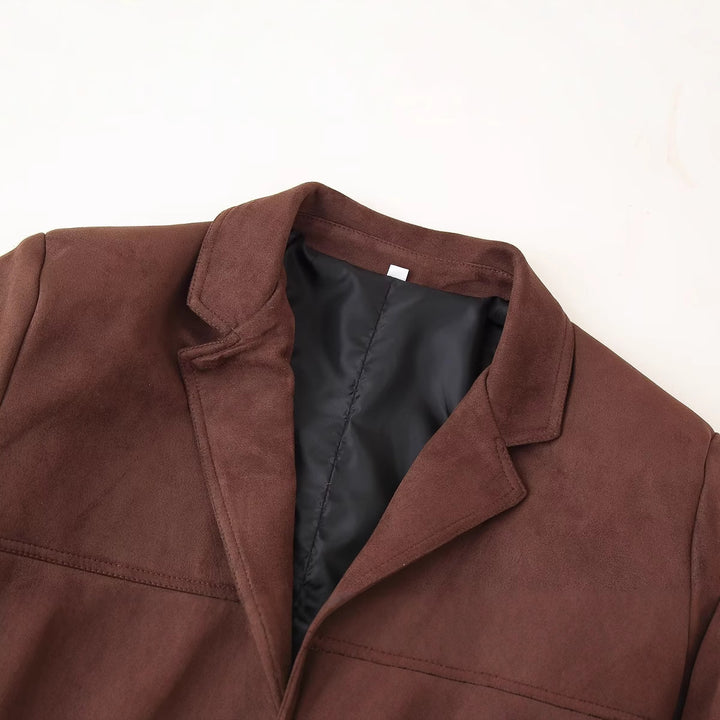 Ladies Chic and Stylish Suede Blazer
