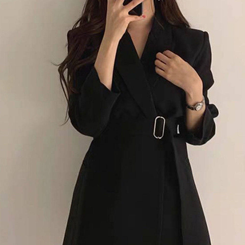 Ladies Elegant Blazer with Waist Belt Chic & Stil