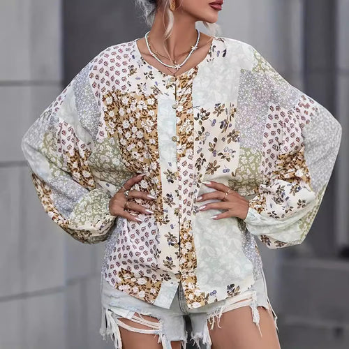 Women's blouse with a unique patchwork design Lune London