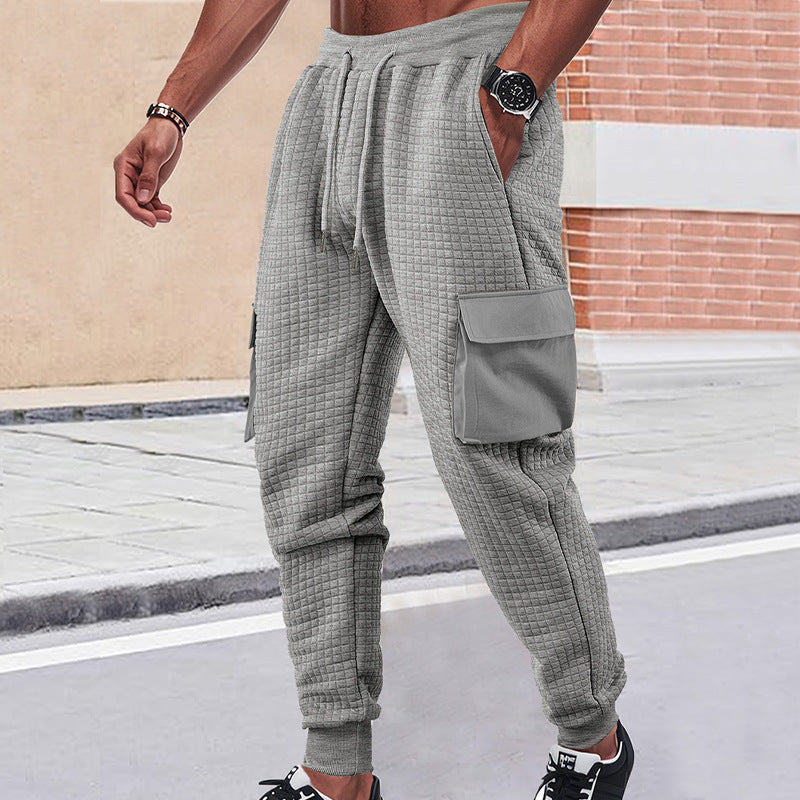 Men's cargo sweatpants with practical modern pockets and elastic waistband Lune London
