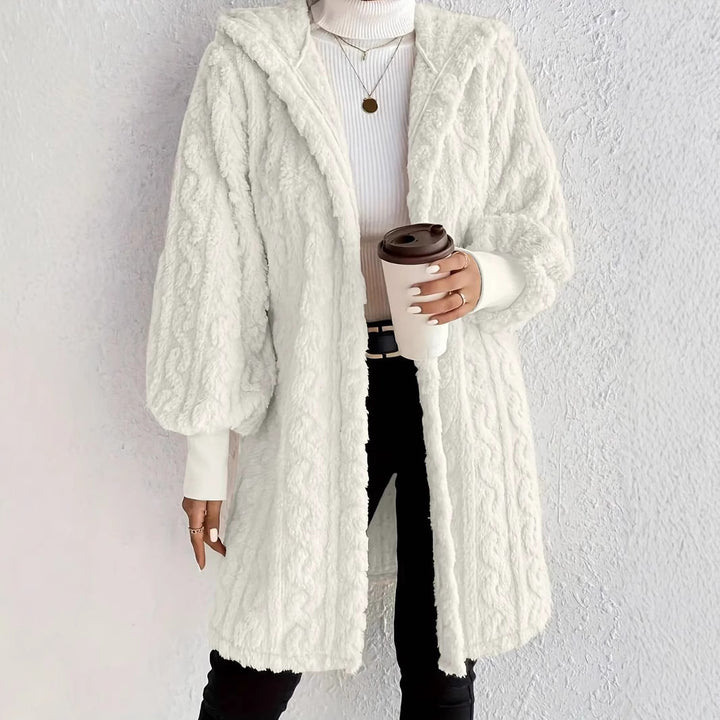 Luxurious fleece hooded jacket for women Lune London
