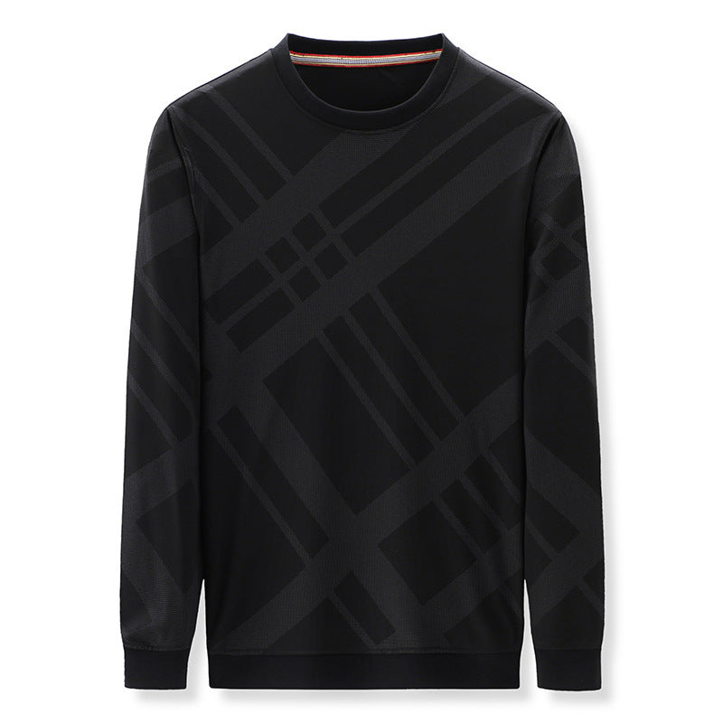 Men's breathable long sleeve t-shirt with a modern checkered pattern Lune London