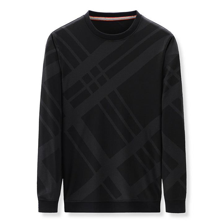 Men's breathable long sleeve t-shirt with a modern checkered pattern Lune London