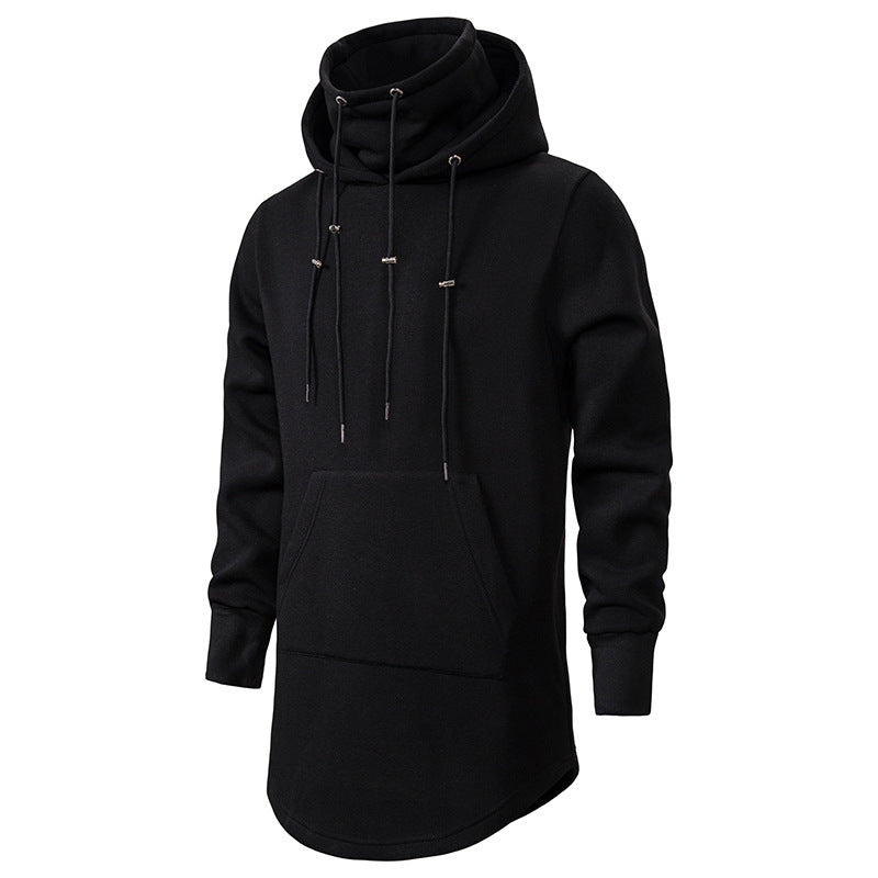 Men's trendy hoodie with asymmetrical collar and practical kangaroo pocket Lune London