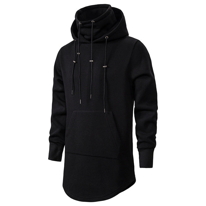 Men's trendy hoodie with asymmetrical collar and practical kangaroo pocket Lune London