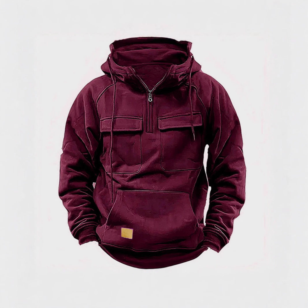 Practical and warm hooded jacket for men with pockets Lune London