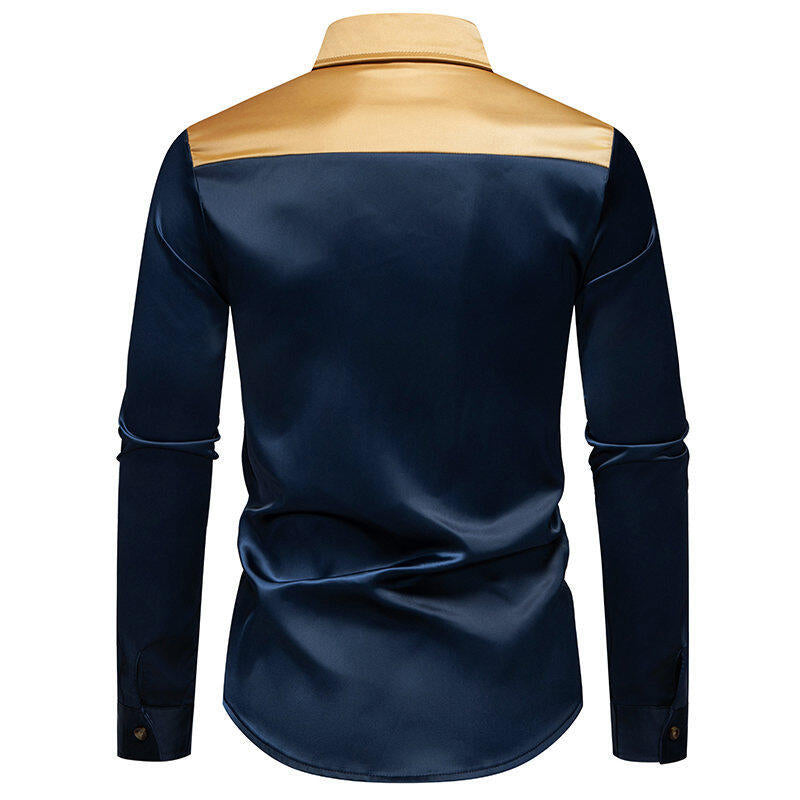 Elegant shirt for men with contrasting collar and button placket Lune London
