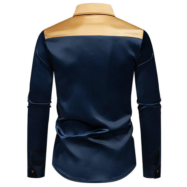 Elegant shirt for men with contrasting collar and button placket Lune London