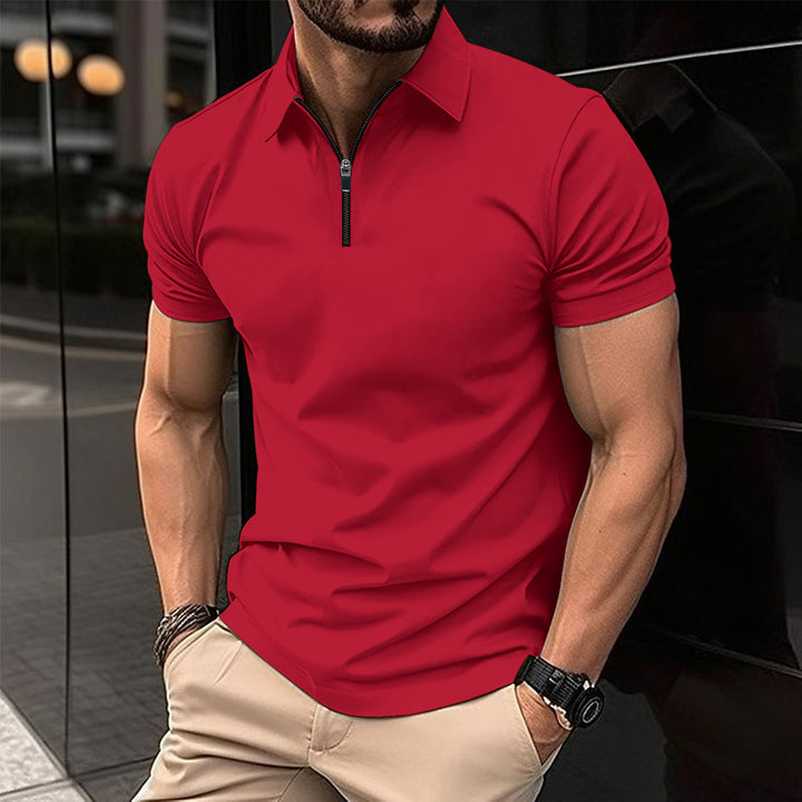 Men's Performance Zip-Up Polo Modern Lune London