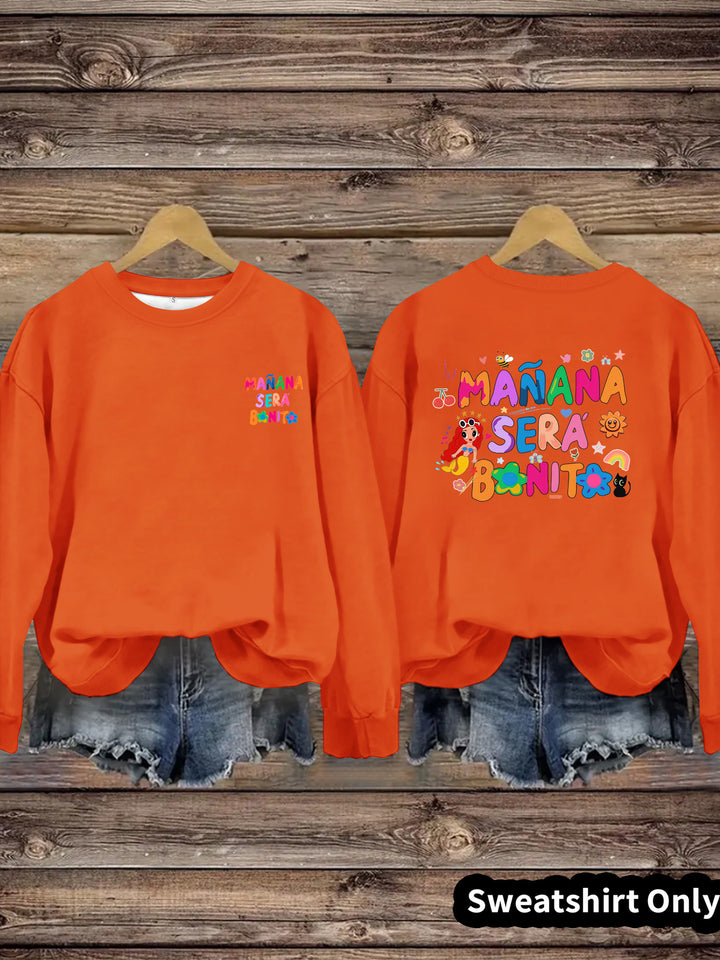 Sweat-shirt pour femmes avec imprimé coloré ludique et coupe décontractée Chic & Stil