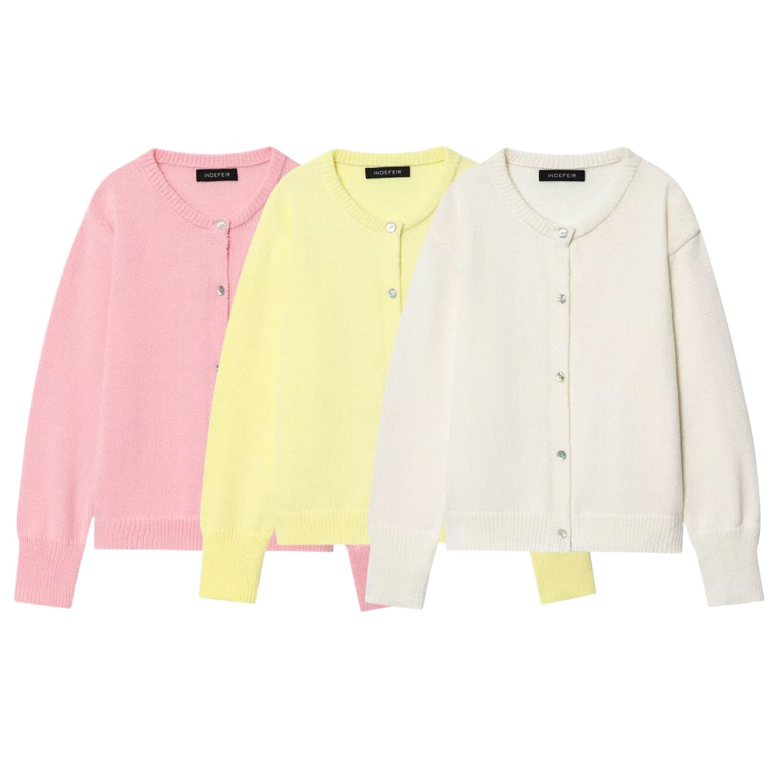 Elegant knit jacket for women with button details Lune London