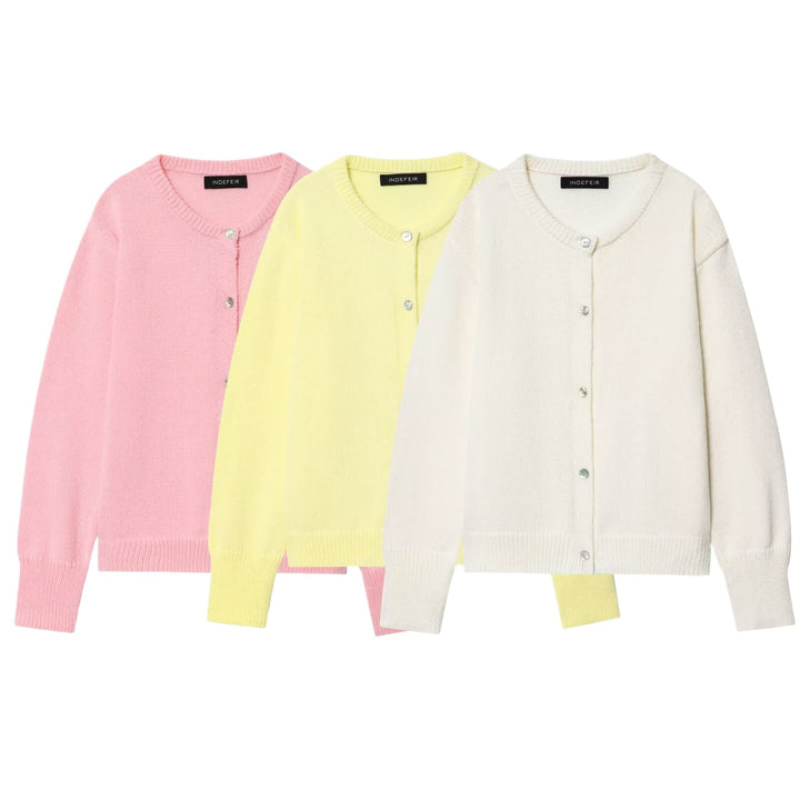 Elegant knit jacket for women with button details Lune London