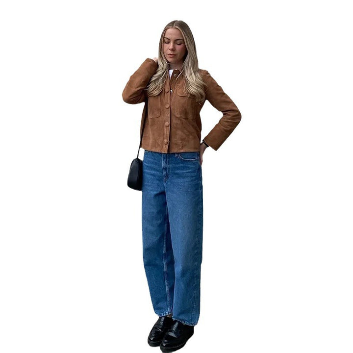 Ladies Chic and Stylish Suede Jacket