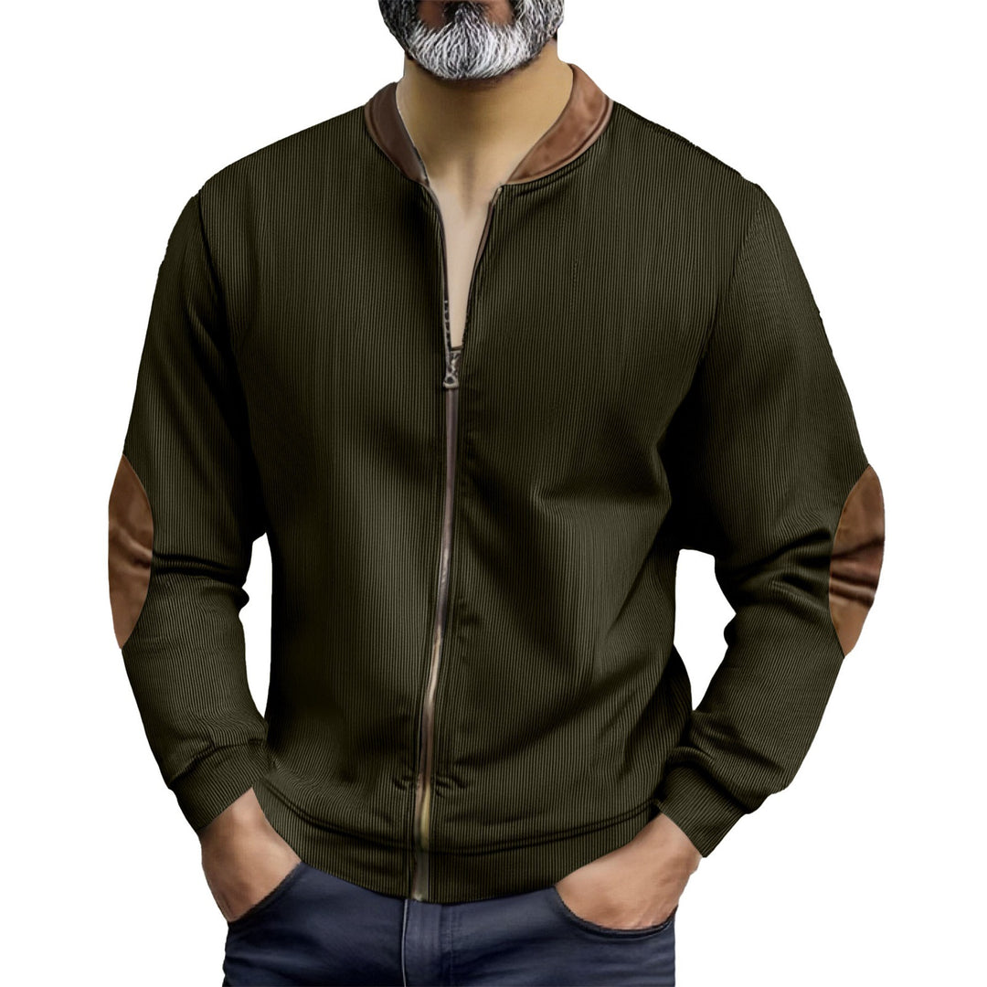 Sporty bomber jacket for men with modern leather accents Lune London
