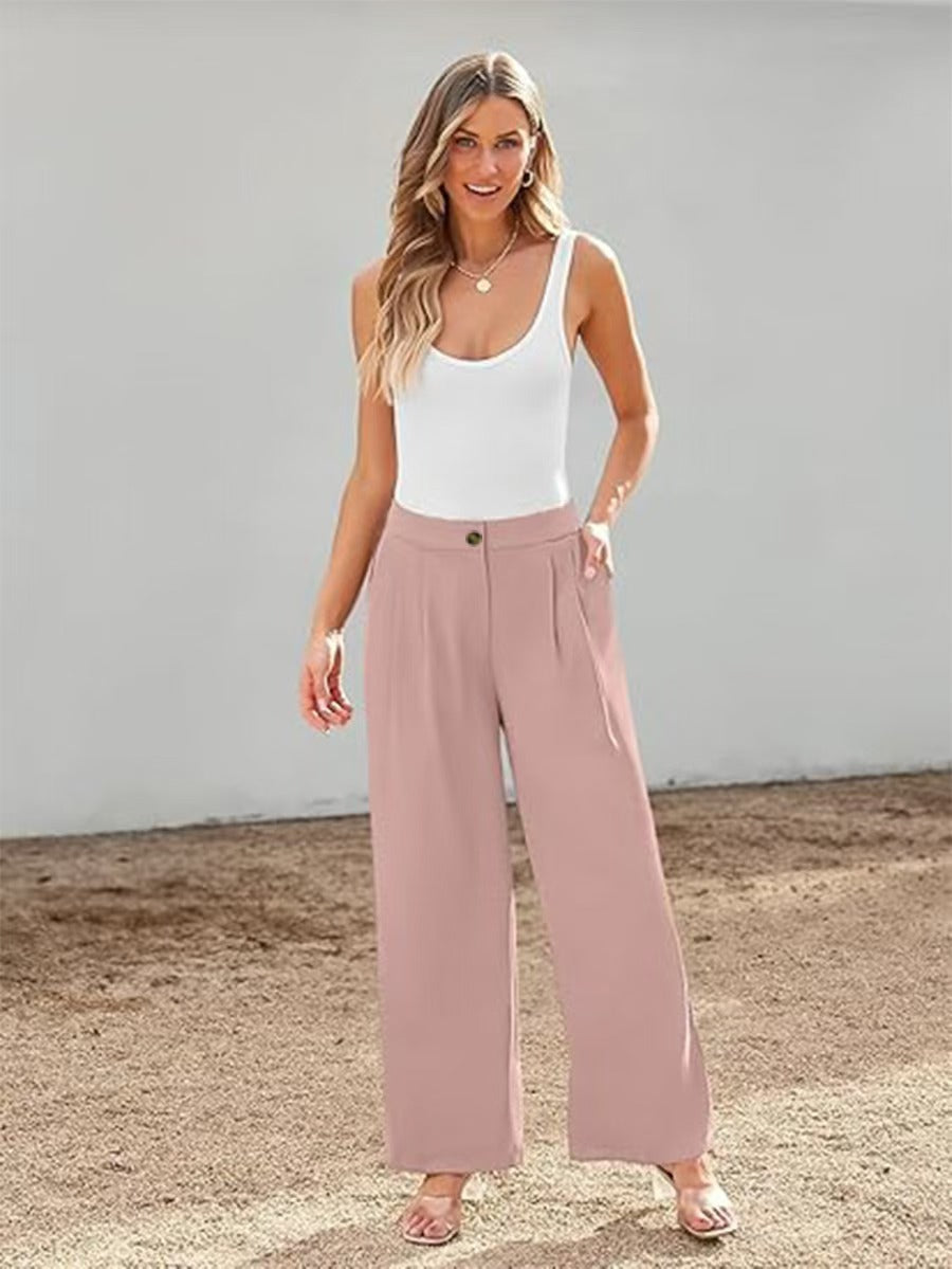 Elegant and casual high-waisted pants for women with practical pockets Lune London