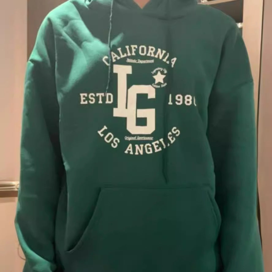 Women's hoodie with sporty California print Chic & Stil