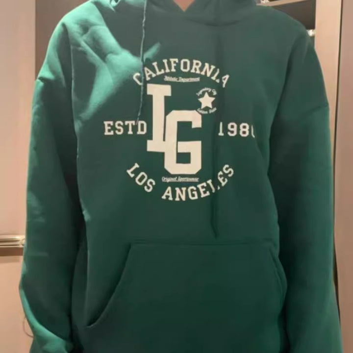 Women's hoodie with sporty California print Chic & Stil
