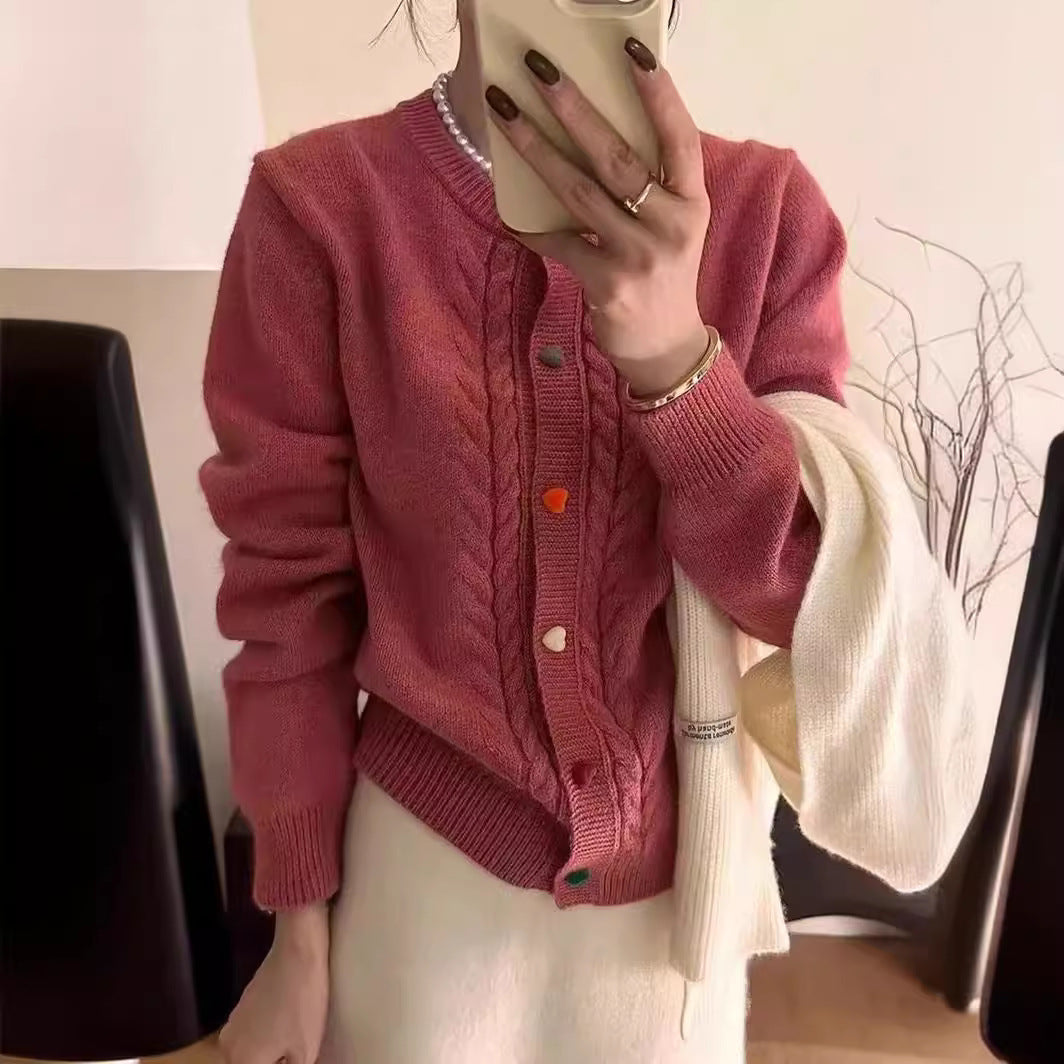 Women's cozy cardigan with button embellished details and a playful design Lune London