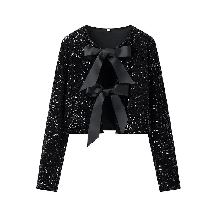 Elegant short jacket for women with stylish ties Lune London