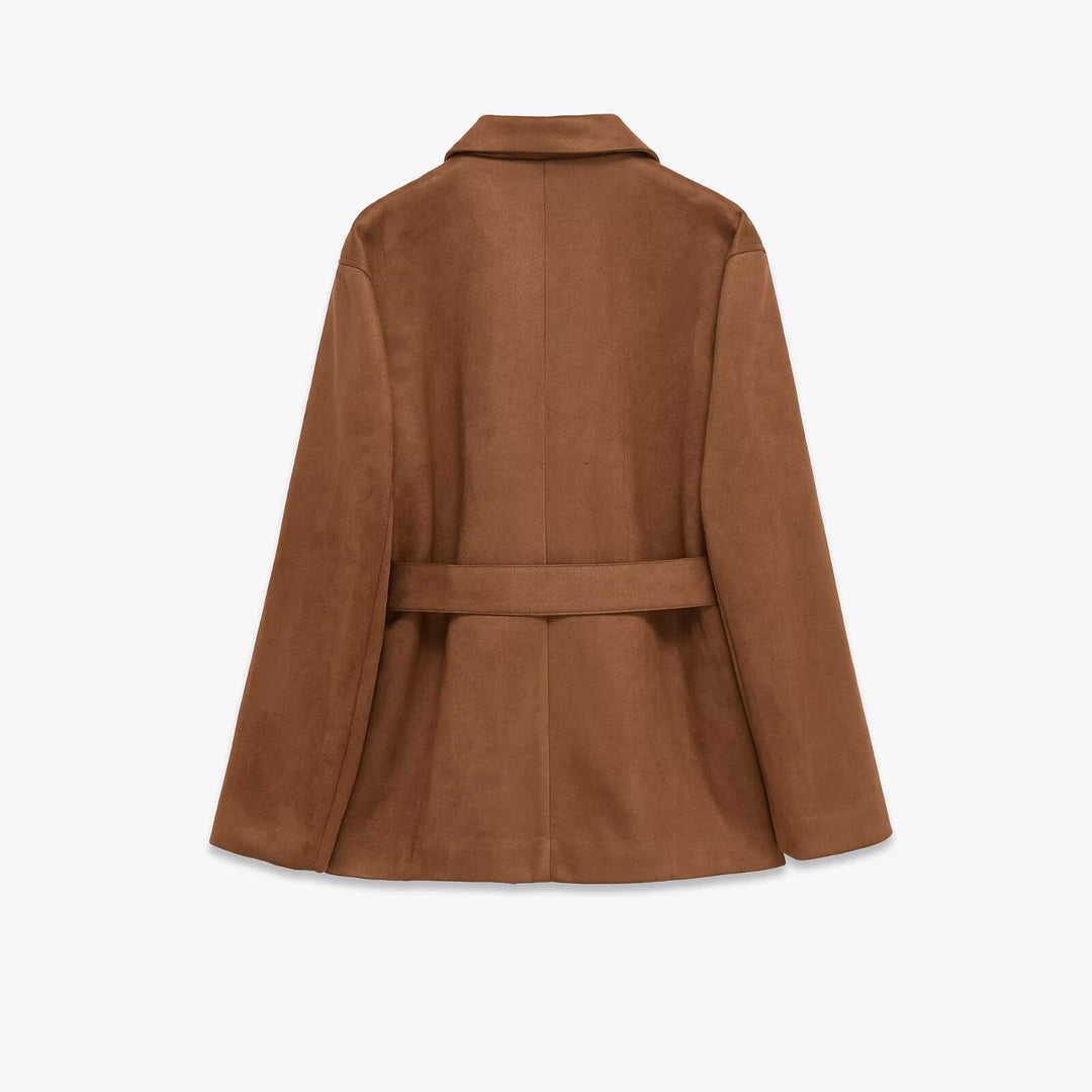 Ladies stylish jacket with belt and elegant buttons Lune London
