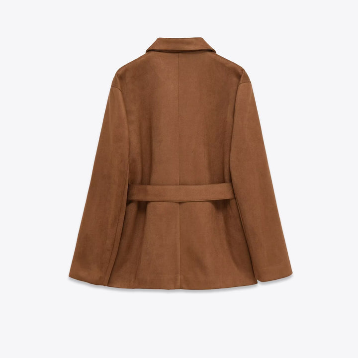 Ladies stylish jacket with belt and elegant buttons Lune London