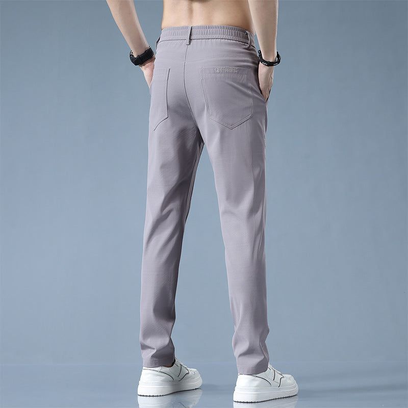 Pantalon décontracté pour hommes avec taille élastique et poches pratiques Lune London