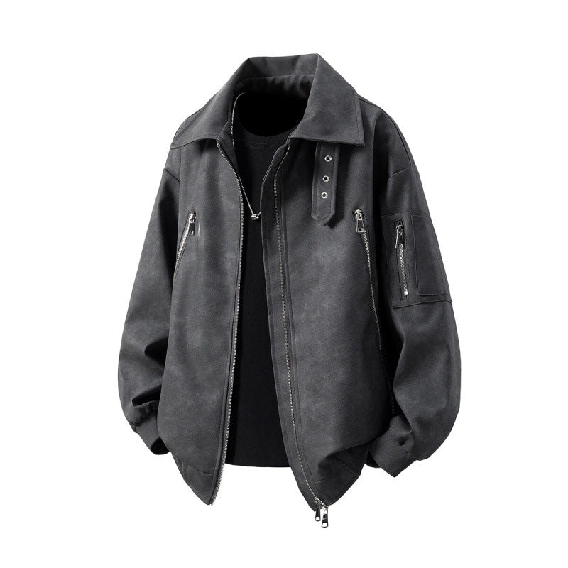 Men's transitional jacket with an innovative design and multifunctional zip pockets Lune London