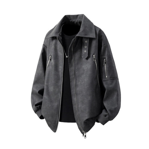 Men's transitional jacket with an innovative design and multifunctional zip pockets Lune London