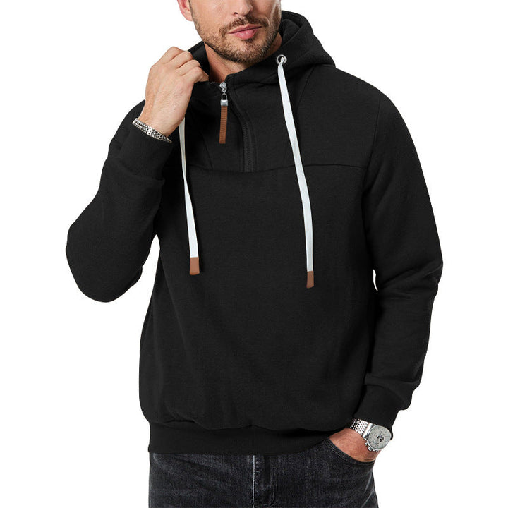 Men's Sporty Hoodie with Innovative Zipper Design Lune London