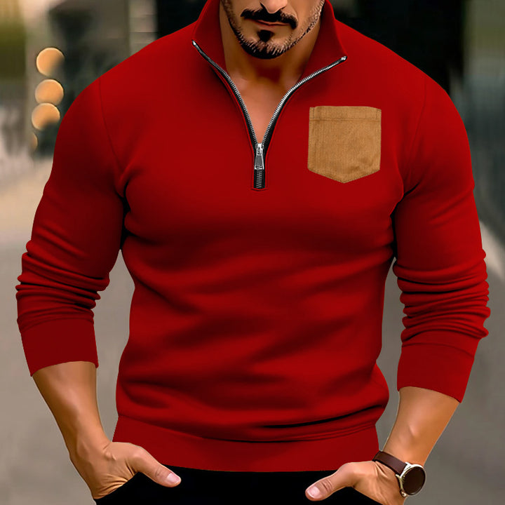 Sporty sweater for men with contrasting pockets Lune London