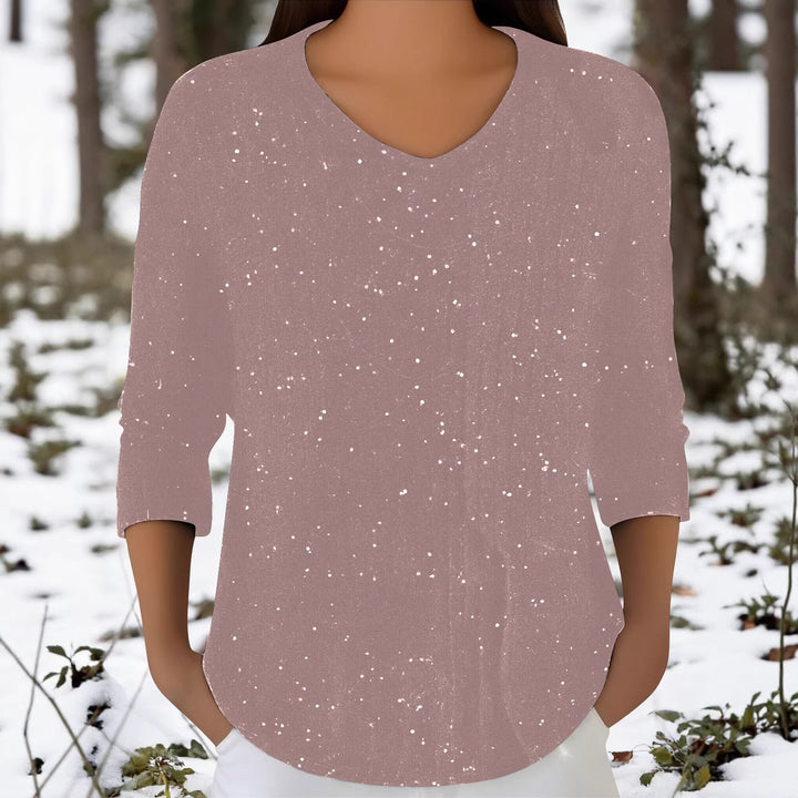 Chemise à manches longues pour femmes avec décolleté en V Chic & Stil
