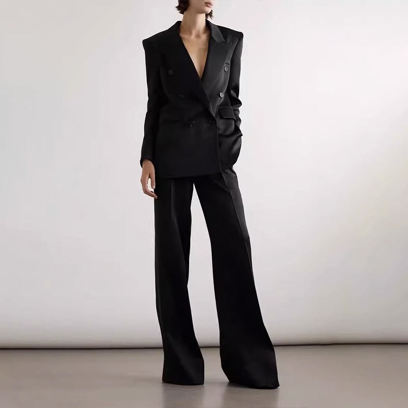 Blazer oversize stylé pour femmes avec rangée de double bouton Chic & Stil
