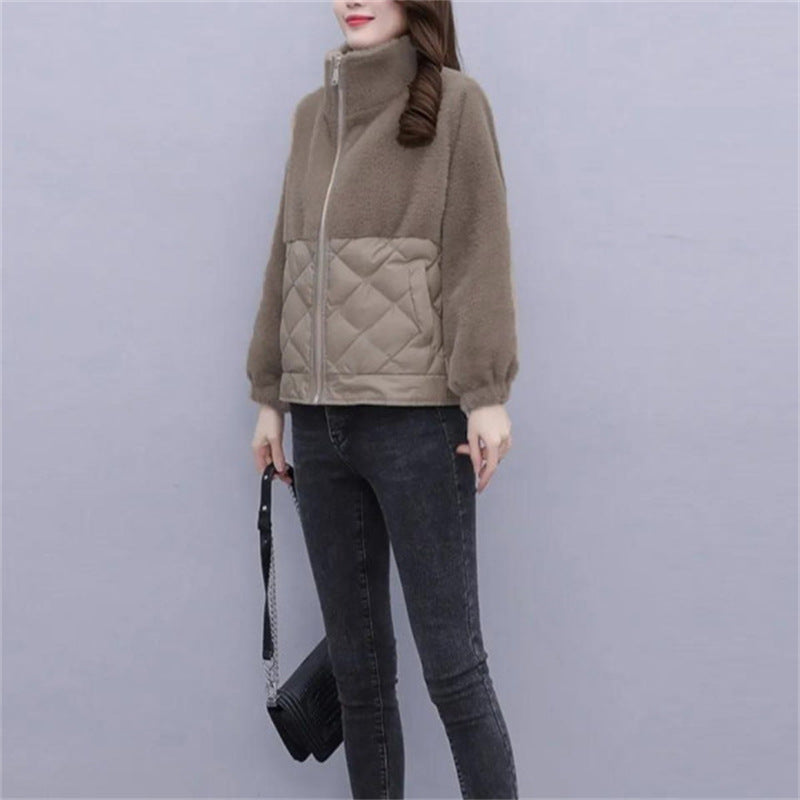 Women versatile fleece jacket with quilted detail and elegant cuffs Chic & Stil