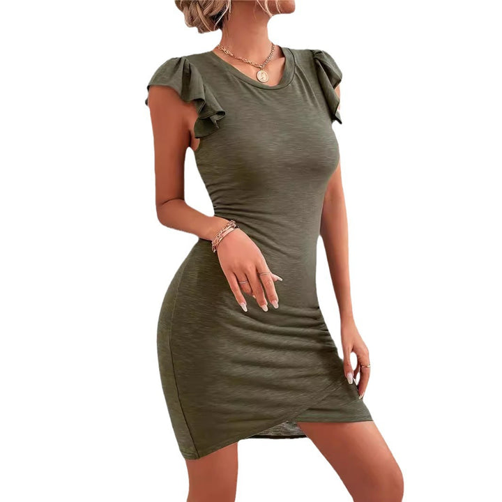 Robe portefeuille pour femmes avec de délicats détails en volants Chic & Stil