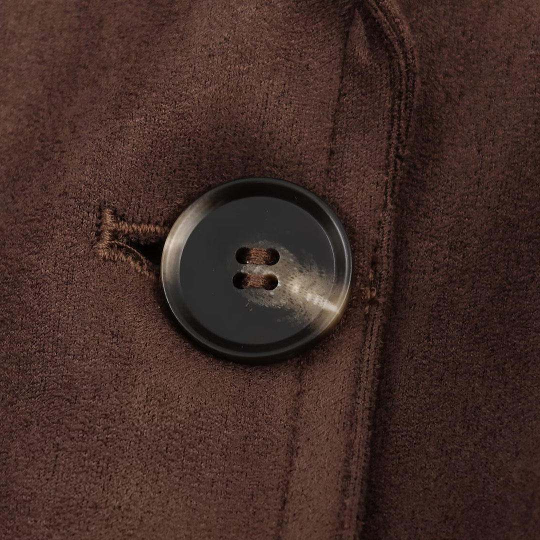Elegant suede blazer jacket for women with belt at the waist Lune London