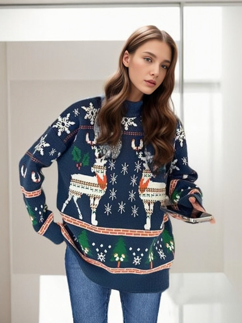 Christmas sweater for women with festive patterns and a relaxed fit Lune London