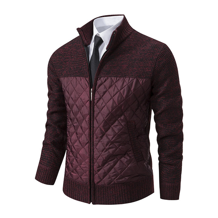 Quilted leisure jacket for men with high collar and practical pockets Lune London