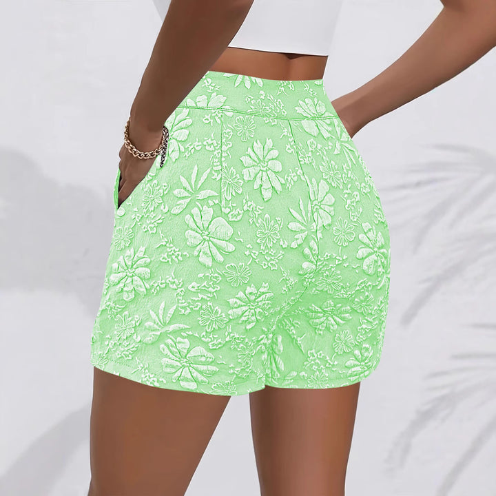Women Floral Printed High Waist Shorts Lune London
