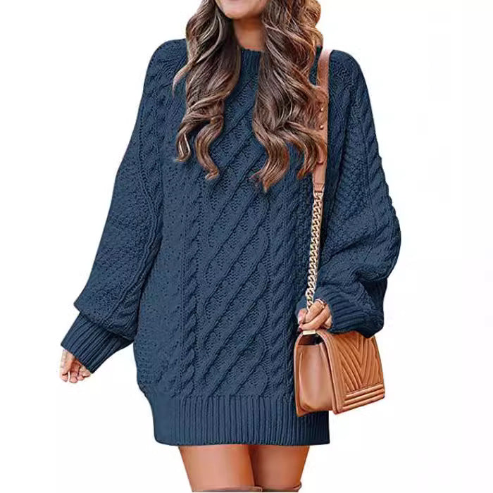 Oversized knitted sweater for women with relief pattern Lune London