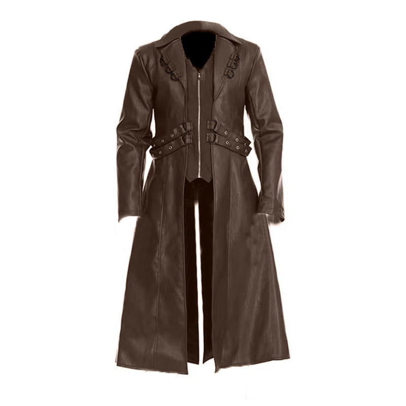 Ladies elegant leather jacket with decorative buckles Lune London