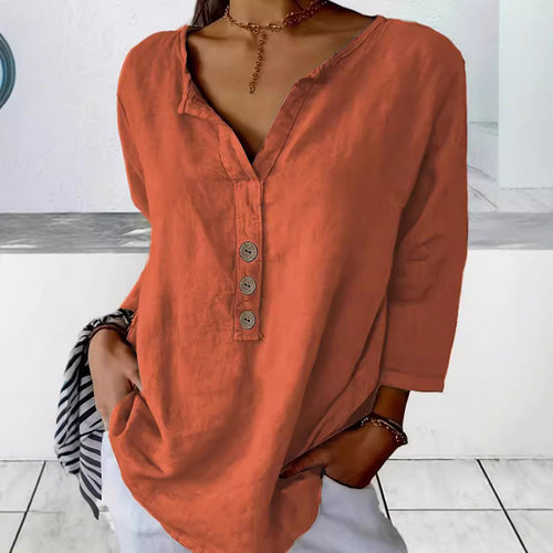 Shirt blouse for women with casual button placket Lune London