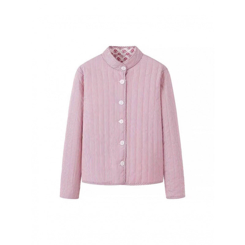 Reversible cotton jacket for women with elegant print Lune London