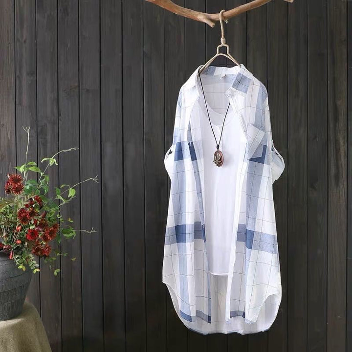 Ladies Plus Size Plaid Shirt Lune London