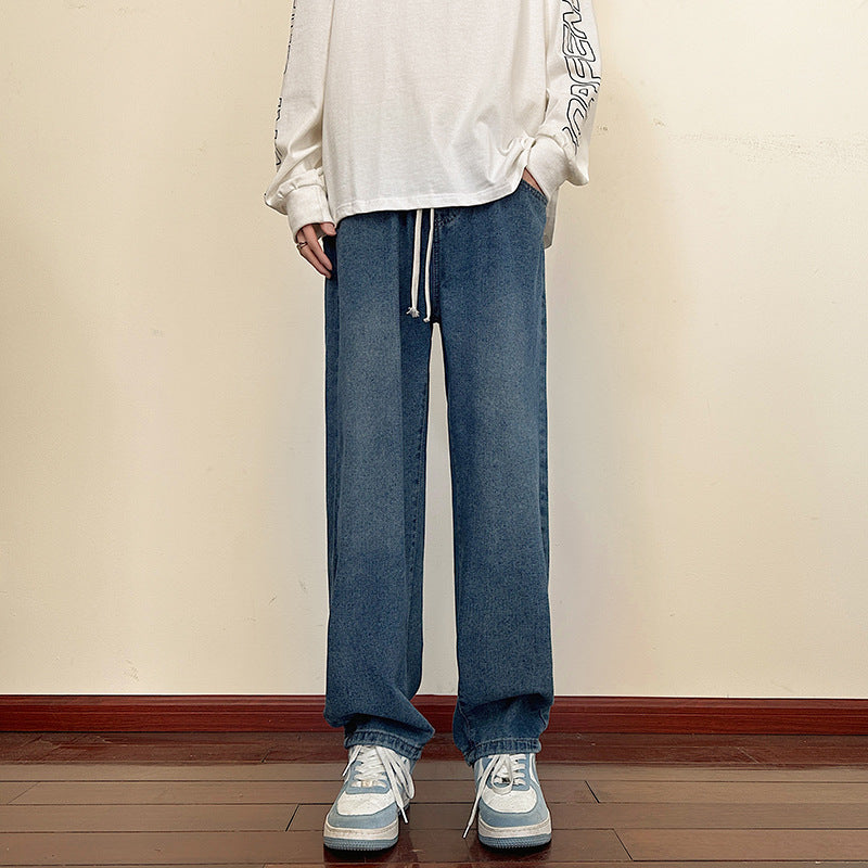 Loose cargo jeans for men with elastic waistband and practical pockets Lune London