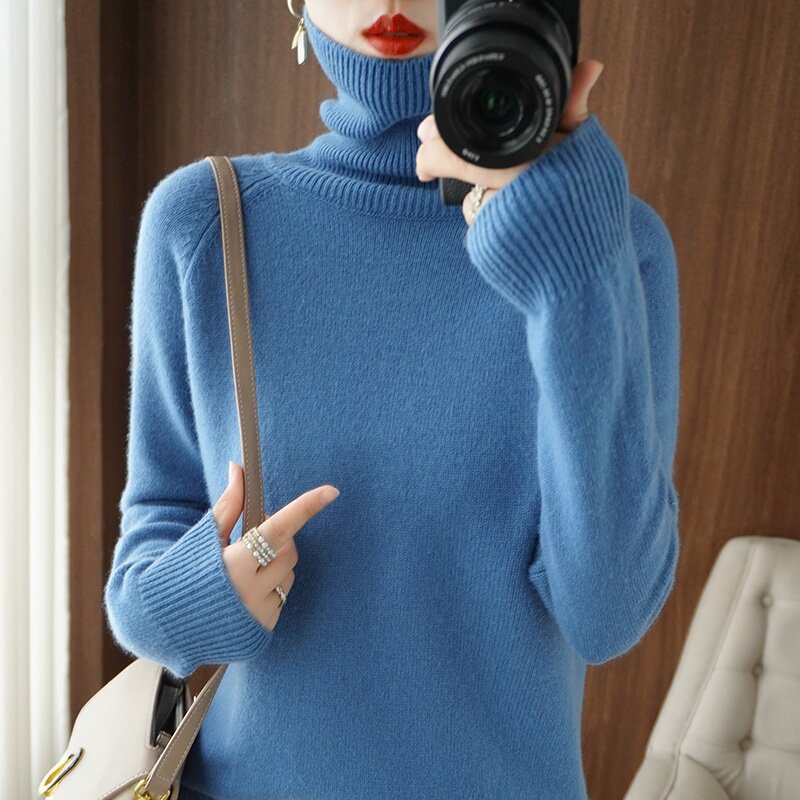 Womens cashmere turtleneck sweater Lune London