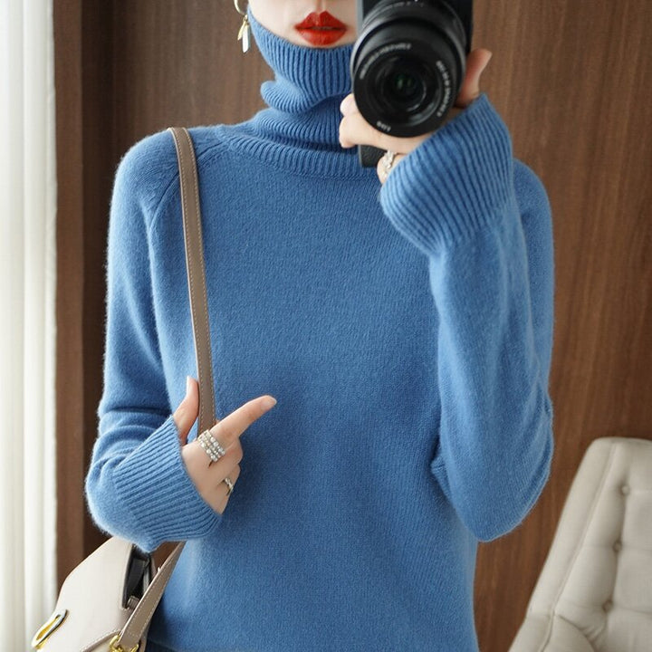 Womens cashmere turtleneck sweater Lune London