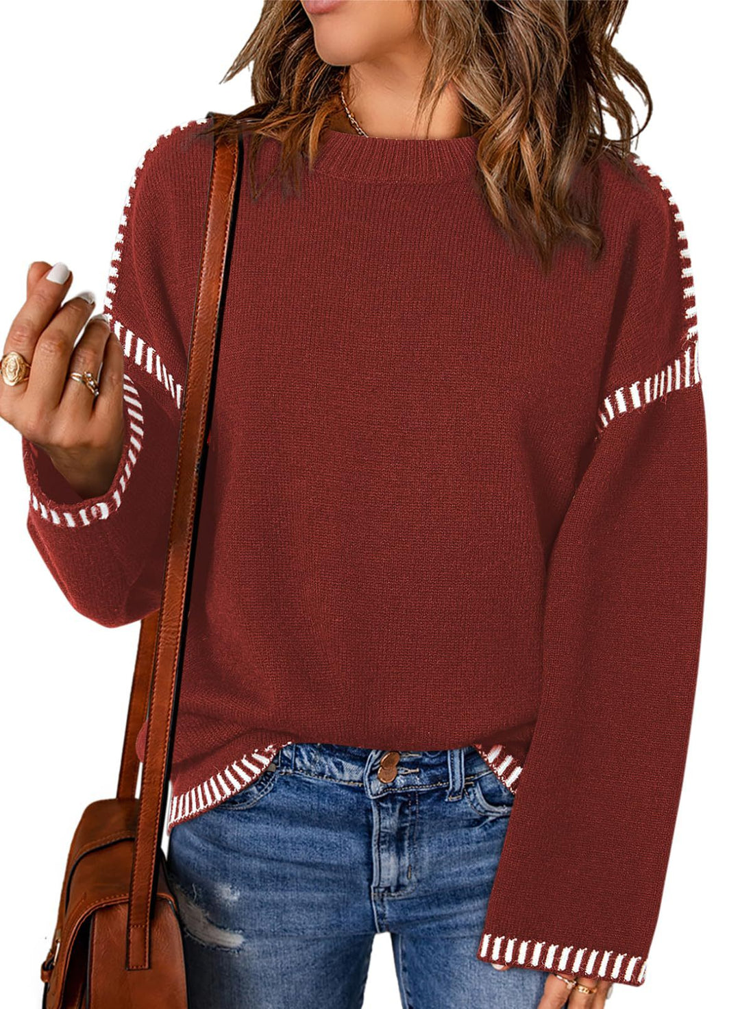 Casual sweater for ladies with striped accents Lune London